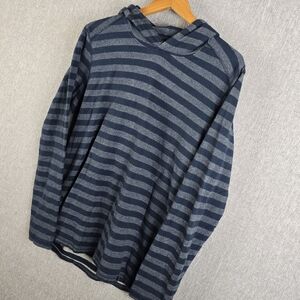 PrAna Dugan Hoodie Blue/Gray Mens Sz L